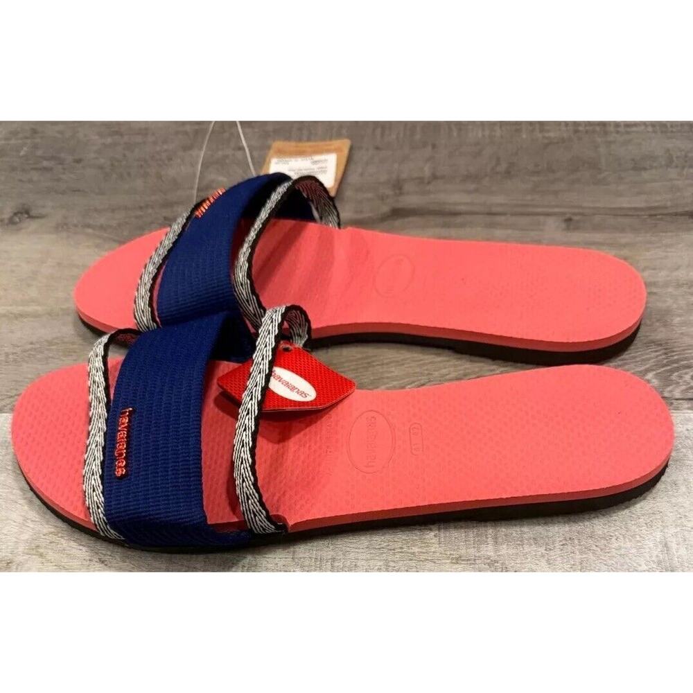 Havaianas You Trancoso Flats Sandals Womens 11/12W Blue Pink Synthetic 4145824 - Picture 5 of 10